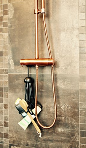 Formverket Shampoohalter Duschgelhalter „Octopus“ ca. 33 cm lang zum Hängen verstellbare Schlaufen Latex, schwarz - 5