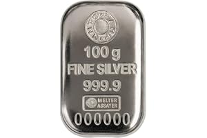 MMTC-PAMP (999.9+) Purest 100 g Casted Silver Bar | pure silver bar