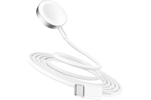AEN ART Ladestation, Ladegerät [MFI-zertifiziertes] USB‑C magnetisches Uhrenladekabel für Apple Watch Series 10/9/8/7/Ultra/Ultra2/SE2/6/5/4/3/2/1/SE1 Type C Kabel
