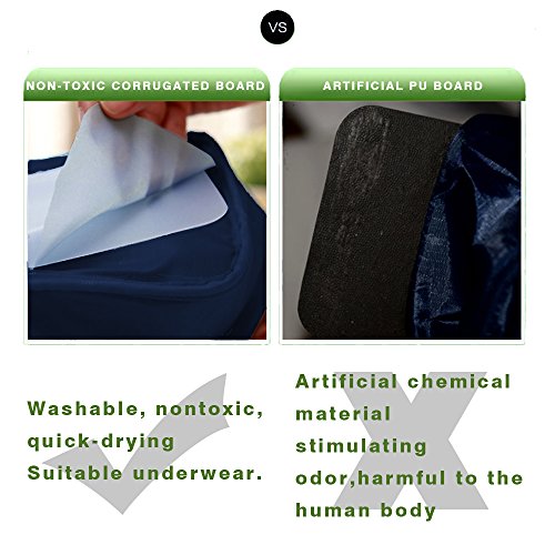WOSON Multifunktional Unterwäsche BH Aufbewahrungstasche Wasserdichte Sockentasche Faltbare Bra Tasche Reisetasche Beutel (Dunkel Blau) - 8