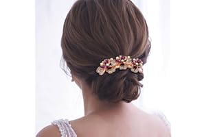 Bohend Diamante de imitación Peine Cristal postizos Nupcial Accesorios para el cabello para mujeres y niñas (4)