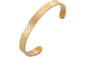 VASSAGO Ayatul Kursi Bracelet for Women Men Muslim Quran Allah Openable Bangles Arabic Calligraphy Cuff Bracelet Islam Eid Islamic Jewelry Gifts
