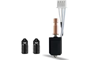 HIKUDIY Kobra S1/Kobra S1 Combo - Cabezal de impresión de cerámica Hotend con boquilla de acero endurecido de 0,2 mm y 0,6 mm para impresora 3D Anycubic Kobra S1/Kobra S1 Combo