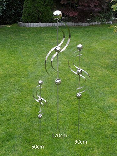 Edelstahlstele "Design 16" Gartenstecker Edelstahl Edelstahlskulptur verschiedene Höhen