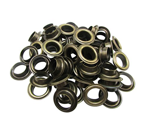 Amanaote 10 mm Innen Loch Durchmesser Bronze Ösen Tüllen mit Waschmaschine selbst Unterstützung Stück 100 Sets