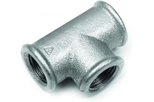 KNM TRADE Raccordo zincato in ghisa malleabile raccordo a T 90° femmina (1/2")