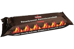 KAMINO-FLAM 20 Stück (2 Kartons á 10 Stück) KaminoFlam® - Kaminfeuer Dauerbrenner Kaminfeuerscheit, Brennstoff für Kaminofen, Holzofen, Kachelofen