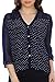 Colors Couture Navy Blue with White Polka Dots with Sheer Chiffon Polyester 3/4th sleeves with Notch Collar Regular Fit Buttoned Shirts for women western wear, Casual Wear, Daily Wear RS.299.00