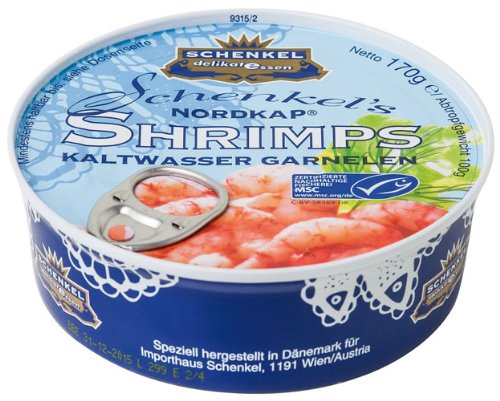 Preisvergleich Produktbild Schenkel Nordkap-Shrimps, Kaltwasser-Garnelen - 170gr - 2x