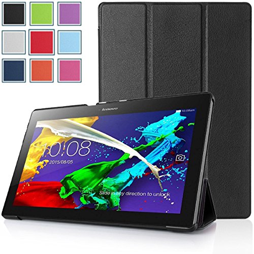 Bestdeal® Hohe Qualität Prämie Ultra Schlank Leicht SmartCover Tasche Stehe Hülle für Lenovo TAB2 A10-70 10.1 zoll Tablet PC + Displayschutzfolie und Stylus Stift