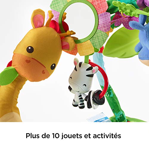 Fisher-Price Tapis Musical d'Éveil de la Jungle pour Bébé, avec Plus de 10 Jouets et Activités, Musique et Lumières Dansantes, dès la Naissance, DFP08 – Image 5