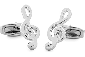 Gemelolandia | Gemelos Nota Musical (Clave de Sol) Gemelos Originales Para Camisas | Para Hombres y Niños | Regalos Para Bodas, Comuniones, Bautizos y Otros Eventos