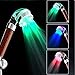 Price comparison product image LED Handheld Shower Head, High Pressure Negative Ionic Filter Chlorine Spa Spray Sprinkler Bathroom Bathing Accessories Temperature Sensor Automatic RGB 3 Colors Change