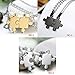 QHGstore Lover's Jigsaw Shaped Pendant Titanium Steel Pendant Necklace for Unisex titanium steel color 45*28*2mm