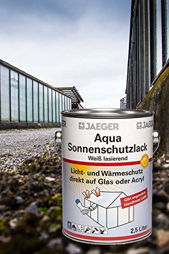 Jaeger Aqua Sonnenschutzlack, weiss lasierend, 2,5 Liter