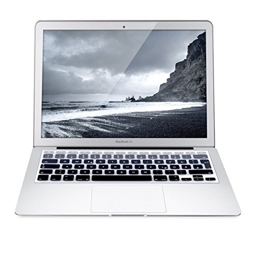 kwmobile Tastaturschutz Apple MacBook Air 13“/ Pro Retina 13“/ 15“ – QWERTZ Silikon Laptop Tastaturfolie – Notebook Tastaturschutzfolie Schwarz Grau - 4