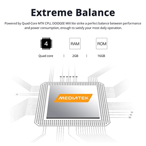 DOOGEE MIX Lite Android 7.0 Smartphone 4G - Schermo 5.2 Pollici Bezel-less 2GB RAM+16GB ROM - 3080mAh Camera 13MP + 8.0MP