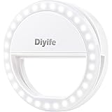 Selfie Ring Light, Diyife Ricaricabile Luce Dell'Anello Selfie 3 Livelli di Luminosità 36 LED con Clip di Regolazione su Tele