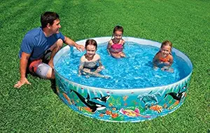 mQFIT Summer Special 6 feet Inflatable Kid Swimming Pool, Baby Bath tub, Water Pool for Kids (Multicolor)