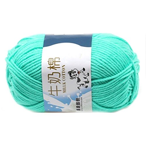Glatte weiche Milch Cotton Natural Hand Strickwolle Garn Ball Baby Wool Craft Türkis