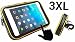 Produktbild LKB29 3XL Universal Fahrrad MTB Motorrad Tablet Handy Schnellspanner Halterung geegnet zB.: Samsung Galaxy Tab S2 7.0 8.0 Note GARMIN Becker Camper 760LMT-D Regen Schnee Wetterfeste Schutz Hülle Tasche Bike Case Flip Quick Fix Schnell Montage 360° einstellbar drehbar f.Phablet Navi Akkupack Fonepad Smartphone Display Größe bis 7,9" (21,0 cm Diagonal)