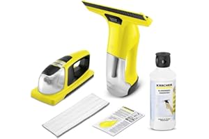 APH REINIGUNGSTECHNIK Kärcher Akku Fenstersauger WV 6 + KV 4 Vibrierender Akku Wischer 1.633-570.0 (inkl. 1x Glasreiniger RM 500)