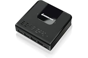 IOGEAR Switch USB 3.0 per 2 PC Commutatore USB 2 in 4 out con Indicatori LED 2 Cavi USB 3.0 Tipo B a Tipo A e Telecomando Compatibile con PC Mac