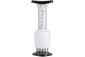LAZMIN Stainless Steel Marinade Meat Injector, Marinade Tenderizer Injector Needle Flavor Syringe Cooking Meat Poultry Turkey Chicken BBQ