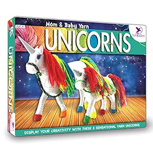 Toykraft - Unicorn Toy for Girls, Art and Craft Set for Girls 7-10 Year, Games for Girls Age 10-12 Craft - Mom & Baby Yarn Unicorns