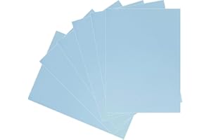 ASENME Cartes effet miroir bleu pastel, 10 unités - Carton métallique (Bleu pastel, A4 / 10 unités)