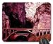 Produktbild new bridge in potamia greece in red hue Mouse Pad, Mousepad (Bridges Mouse Pad)