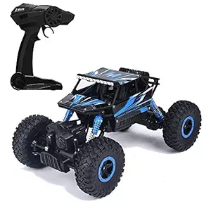 Sculpture Rechargeable Rock Crawling 4WD 2.4 Ghz 4x4 Rally Car Remote Control Monster Truck.(Racing Wheels)