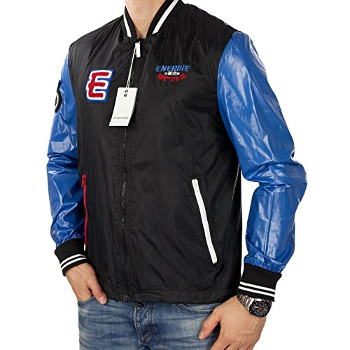 ENERGIE Herren bergangsjacke Training Outdoor leichte Jacke Style (M, Schwarz-Blau)