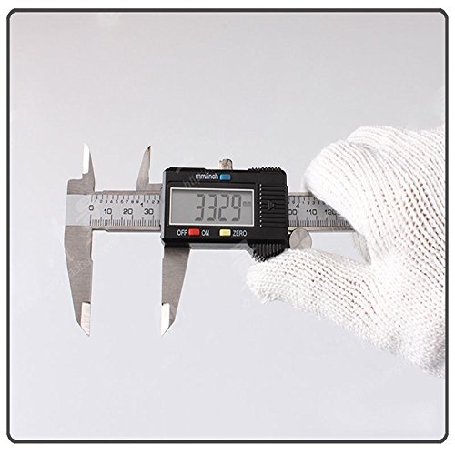 Drillpro LCD Digitaler Messschieber Schieblehre 150mm 6“ Profimessgerät für schnelles und genaues Messen + Etui Caliper - 5
