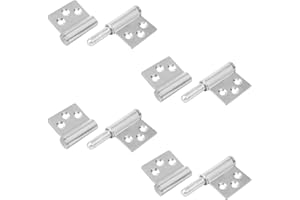 AQQ60 4 Stück Scharnier 78x60mm Türscharnier Abnehmbares Scharnier Flaggenscharnier 304 Edelstahl Dicke 1,7mm, 360 Grad Drehwinkel Oberfläche gebürstet Tragfähigkeit Ein Paar beträgt 20Kg