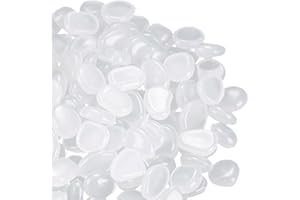 SOLBREZENI 200 Pcs Glow in the Dark Stones, Luminous White Stones for Garden, Fish Tank Stone, Mini Fish Tank Gravel Stone, Powered by Light or Solar, for Plant Pots, Outdoor, Lawn Yard, Walkway (White)