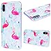 Produktbild GrandEver iPhone X Hülle Silikon Transparent mit Gras Flamingo Muster Handyhülle Gel TPU Bumper Schutzhülle Durchsichtig Klar Rückschale Handytasche Ultra Dünn Flexible Soft Case