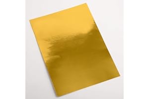 Italian Options 250GSM Mirror Card Craft Paper 10 Sheets, A4 Size, Gold