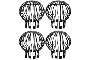 Beauneo 4 Pièces Séries Gouttière de Descente de Descente Filtre Crépine Empêchant les Débris de Feuilles Branches de Toit Mousse de Colmater les Tuyaux