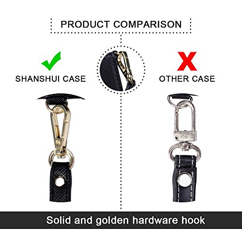 Damen Portemonnaie, SHANSHUI GeldbÃ¶rse Frauen RFID Schutz Geldbeutel mit Handyfach, Wristlet Clutch fÃ¼r Smartphone LangbÃ¶rse Portmonee Wallet (M,Schwarz)