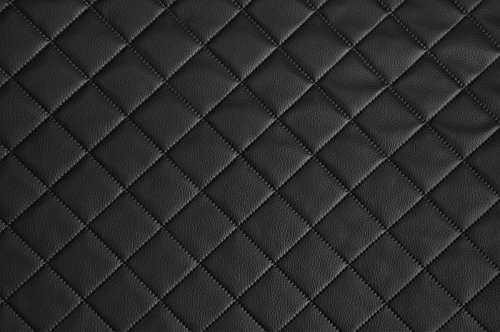 Kunstleder PVC gesteppt kaschiert 5x5cm Farbe: Schwarz T191 10 - 3