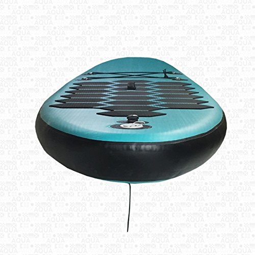 AQUAPARX SUP 335 x 76 x 14 cm Inflatable Isup Aufblasbar Alu-Paddel Marin Rucksack Pumpe Stand Up Paddle Board Set Aqua , türkis-blau/Schwarz - 6