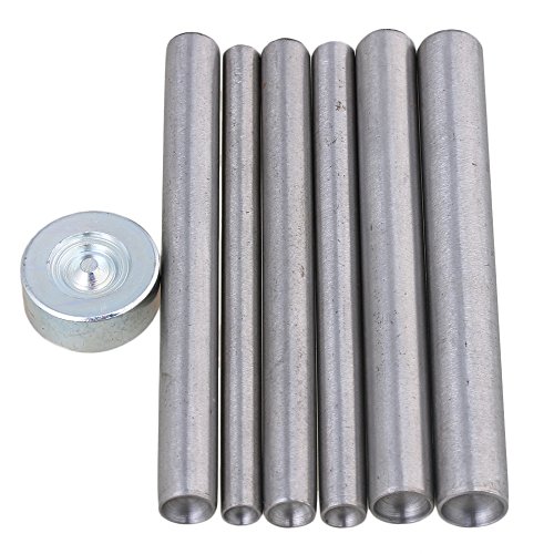 Lederhandwerk Puncher Stick Niet Install Tool 5-10mm Lederwerkzeuge mit Base Pack von 6