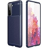 Spia Samsung Galaxy S21 ile uyumlu Kılıf Lacivert Karbon Silikon Orijinal Esnek İnce Geliştirilmiş Dayanıklı Darbe Karşıtı Ko