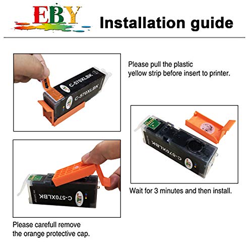 EBY Cartuchos de tinta de repuesto para Canon PGI-570 CLI-571 PGI-570XL CLI-571XL Compatible con Canon Pixma MG5750 TS5050 MG5751 MG5753 MG6850 MG6851 MG6852 TS5051 TS5053 TS5055 TS6050 Impresora TS6051 reviews EBY Cartuchos de tinta de repuesto para Canon PGI-570 CLI-571 PGI-570XL CLI-571XL Compatible con Canon Pixma MG5750 TS5050 MG5751 MG5753 MG6850 MG6851 MG6852 TS5051 TS5053 TS5055 TS6050 Impresora TS6051