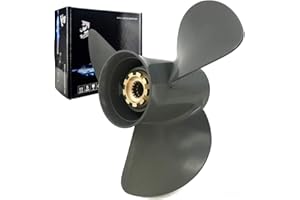Boatman Hélice fueraborda de aluminio OEM para motor Honda BFP60 BF75/90/115/130 Hp, 15 dientes estriados, derecha