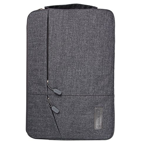 Acxeon Business Laptop Netebook Hülle Sleeve Tasche einfachen Stil Wasserabweisendes Nylongewebe Notebook Sleeve für MacBook Air / Pro Retina, Surface pro4, Ultrabook /Netbook (11.6/ 12", Grau)