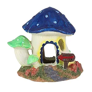 POPETPOP Resin Mushroom Hideout House - Aquarium Decorations Fish Tank Landscape Ornament for Small Fish