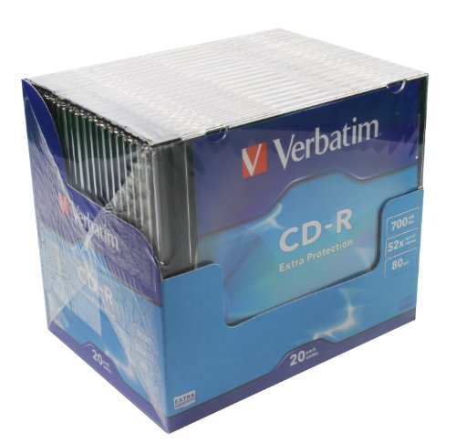 Verbatim DataLife 52x 700MB CD-R Rohlinge 20er Pack im Slim Case (80 Min)