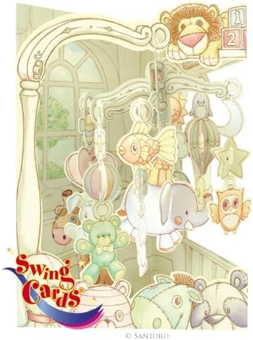 Santoro Swing Card, 3D Pop Up Greeting Card - Baby Mobile - For Kids, Family, Birthday